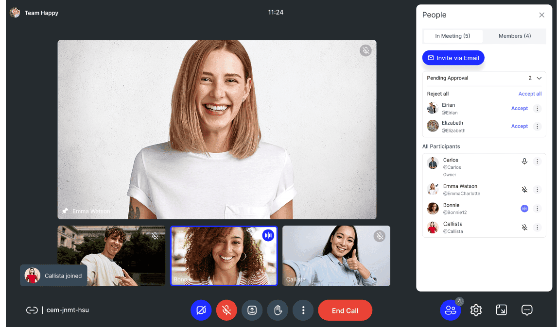 SafeMeet Meeting Feature